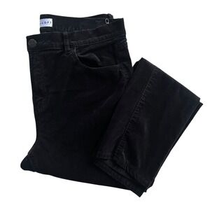 LOFT Made and Loved Women 31/12 Black Velvet The Modern Skinny Jean Classic Chic